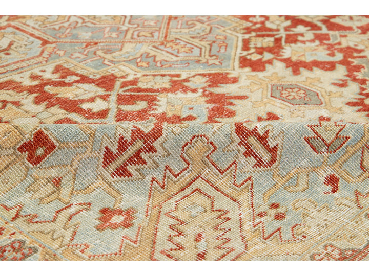 Antique Heriz Wool Rug 7 X 10