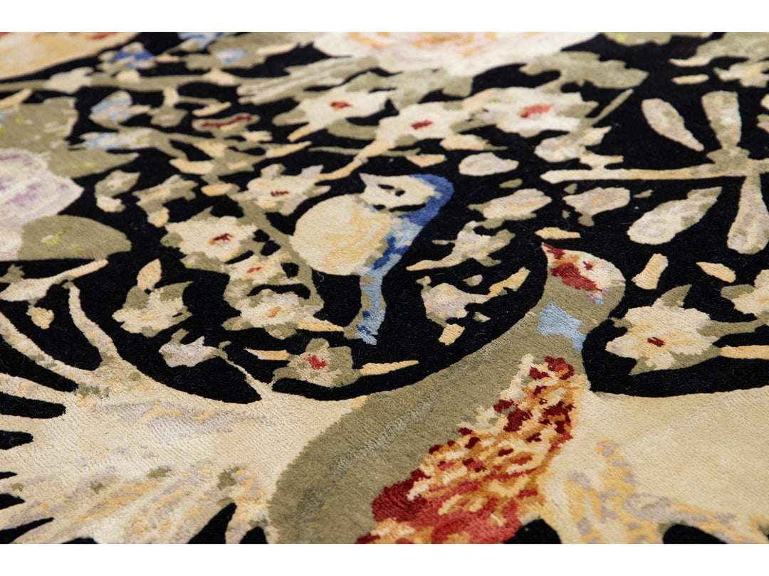 Modern Nepalese Wool and Silk Rug 8 X 10