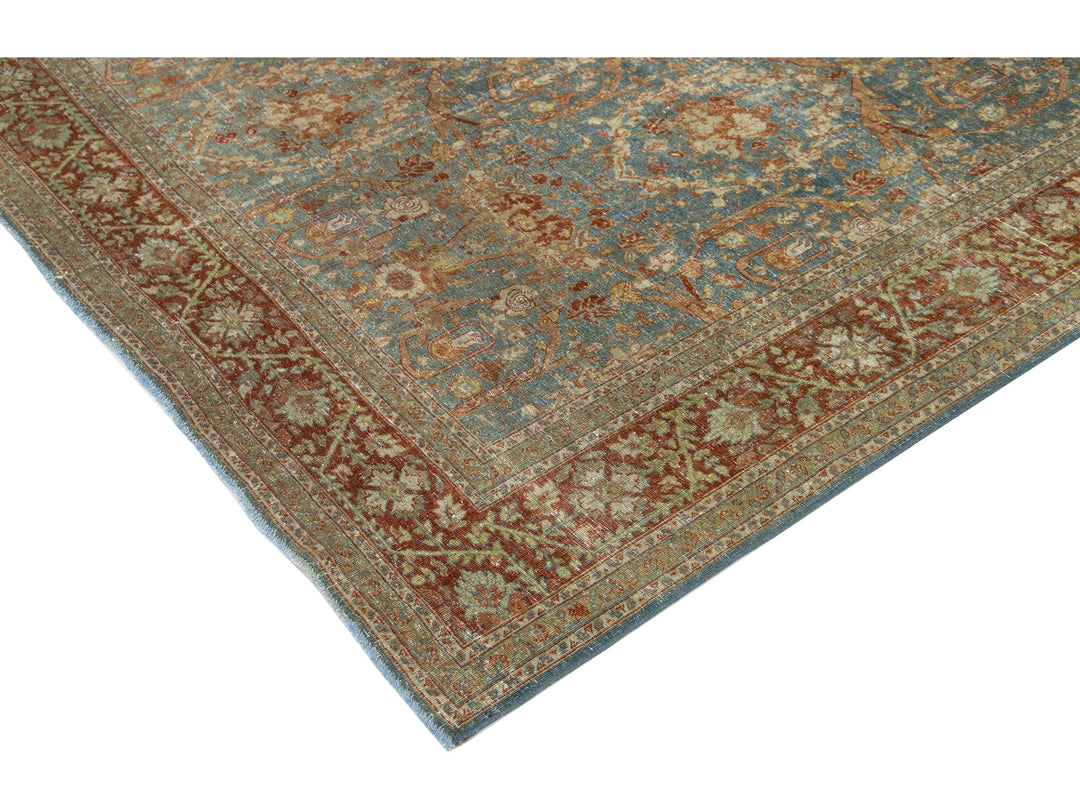 Antique Tabriz Wool Rug 7 X 10