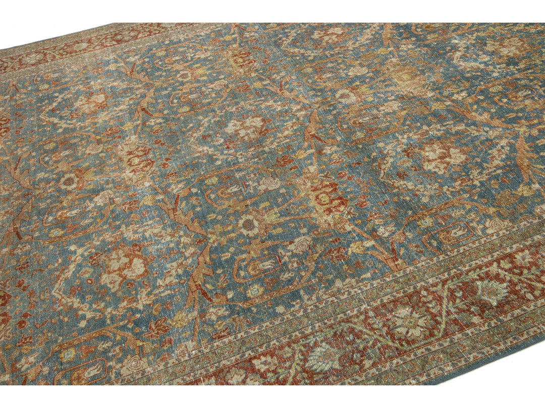 Antique Tabriz Wool Rug 7 X 10