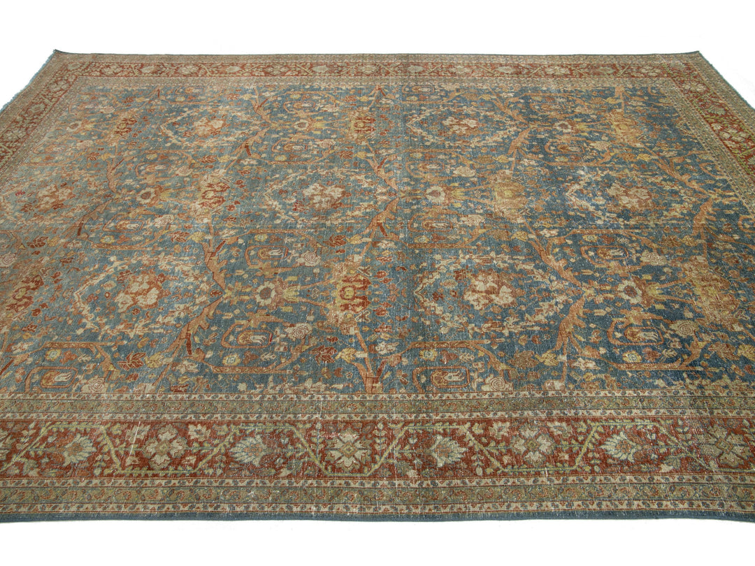 Antique Tabriz Wool Rug 7 X 10