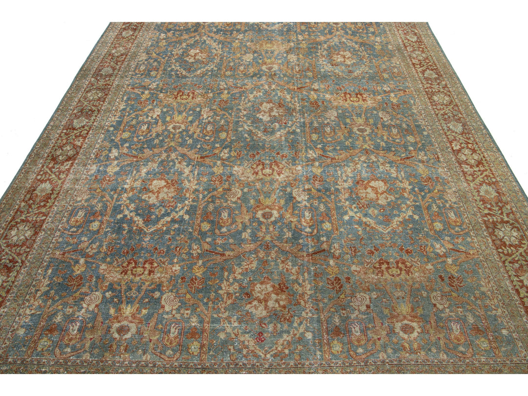 Antique Tabriz Wool Rug 7 X 10