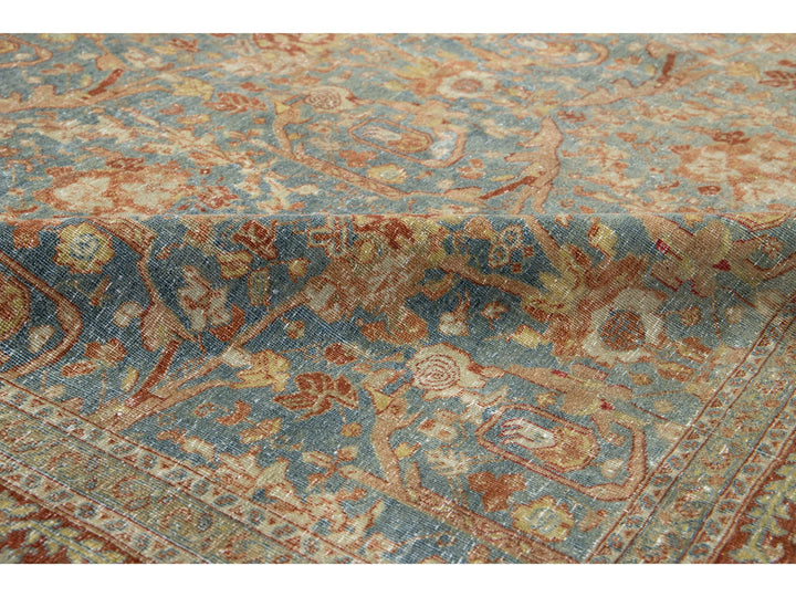 Antique Tabriz Wool Rug 7 X 10