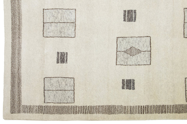 Modern Moroccan Wool Rug 12 X 15