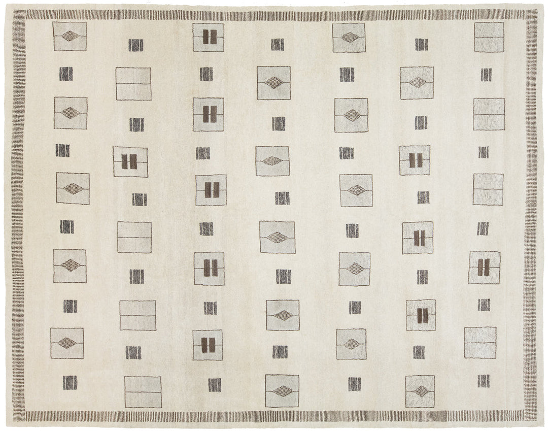 Modern Moroccan Wool Rug 12 X 15