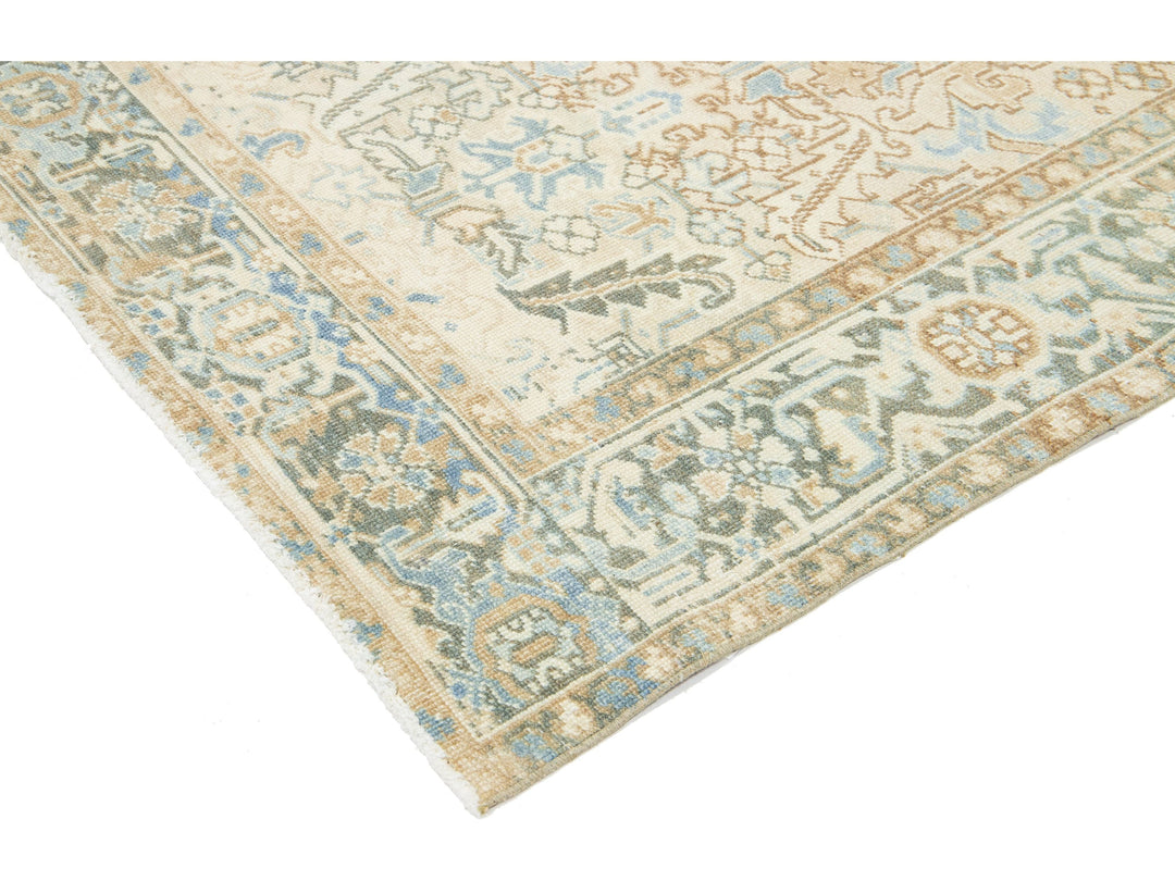 Antique Heriz Wool Rug 7 X 10