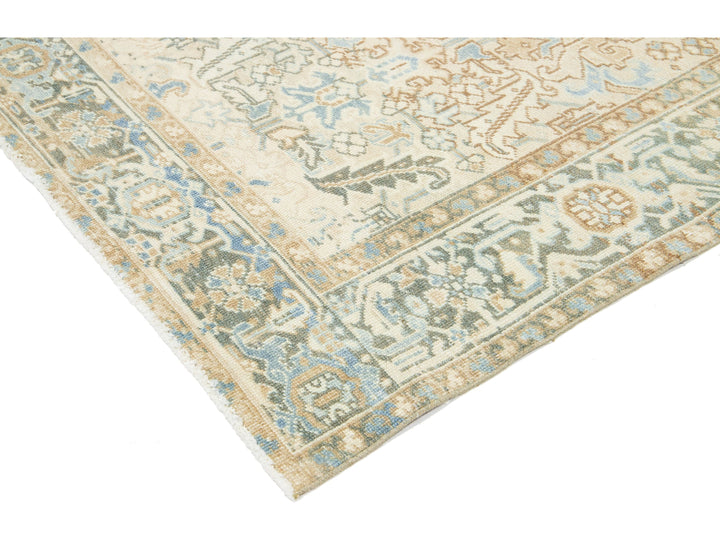 Antique Heriz Wool Rug 7 X 10