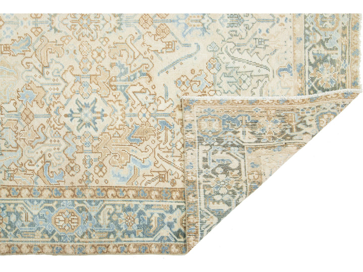 Antique Heriz Wool Rug 7 X 10