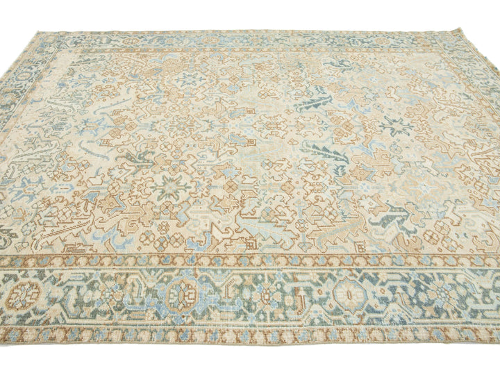 Antique Heriz Wool Rug 7 X 10