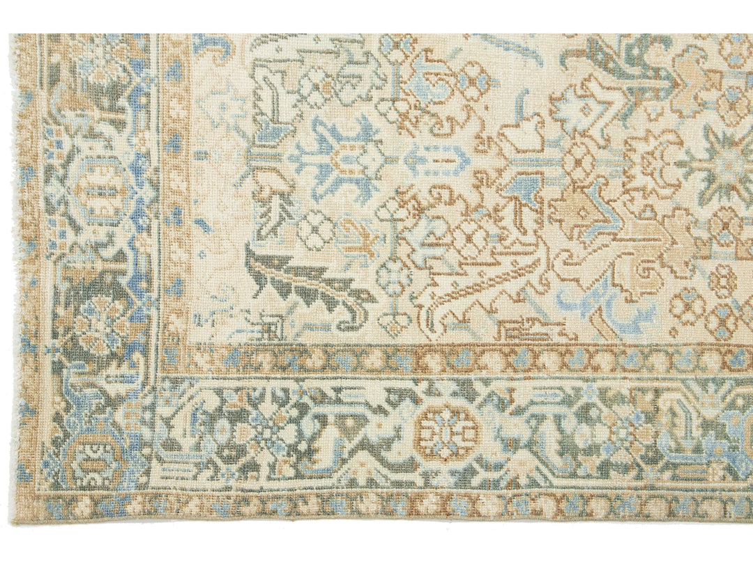 Antique Heriz Wool Rug 7 X 10
