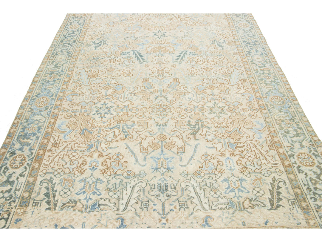 Antique Heriz Wool Rug 7 X 10