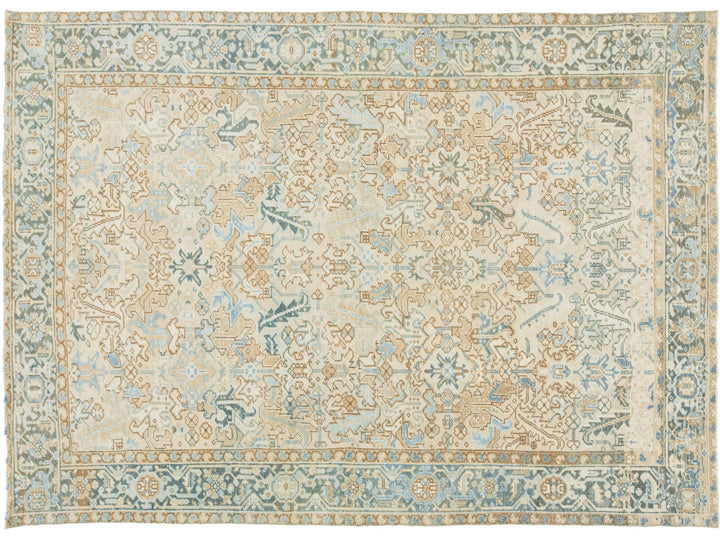 Antique Heriz Wool Rug 7 X 10