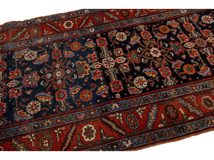 Antique Heriz Wool Runner 3 X 17