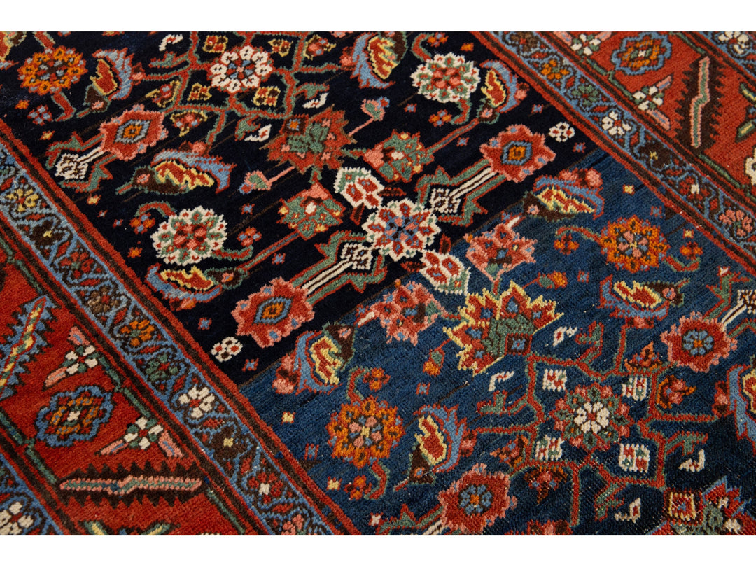 Antique Heriz Wool Runner 3 X 17