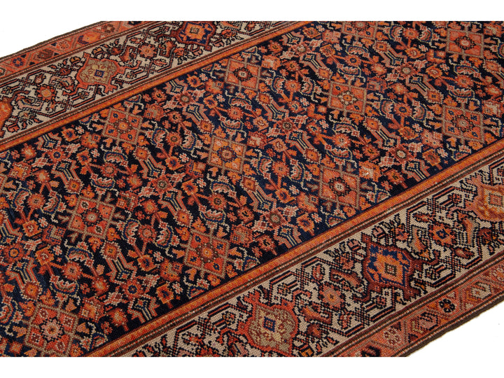 Antique Malayer Wool Runner 3 X 18