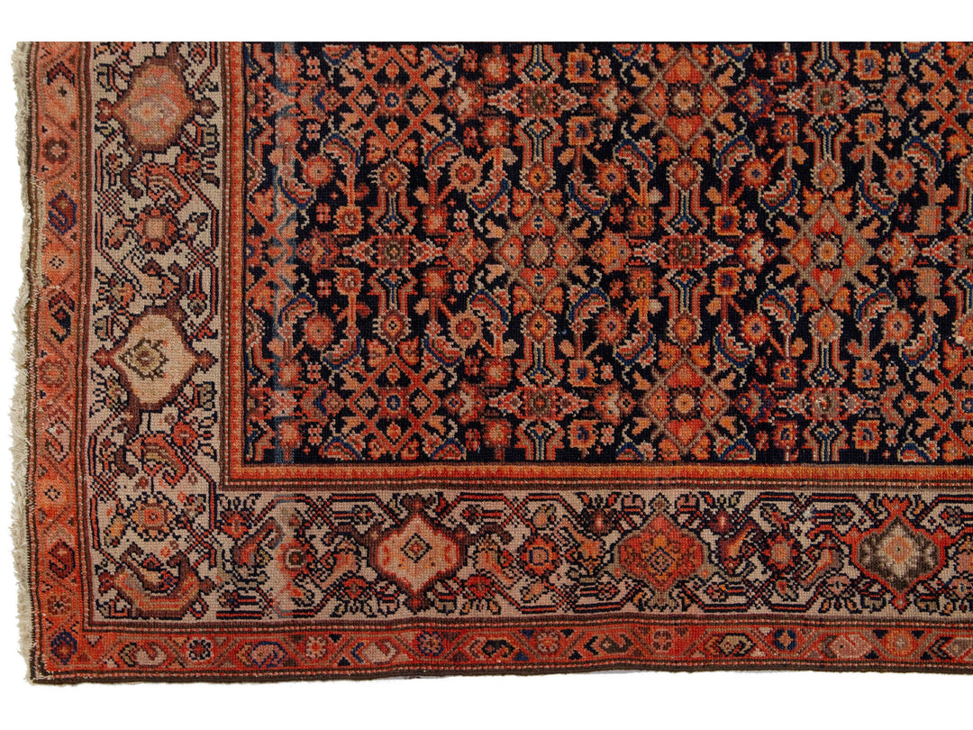 Antique Malayer Wool Runner 3 X 18