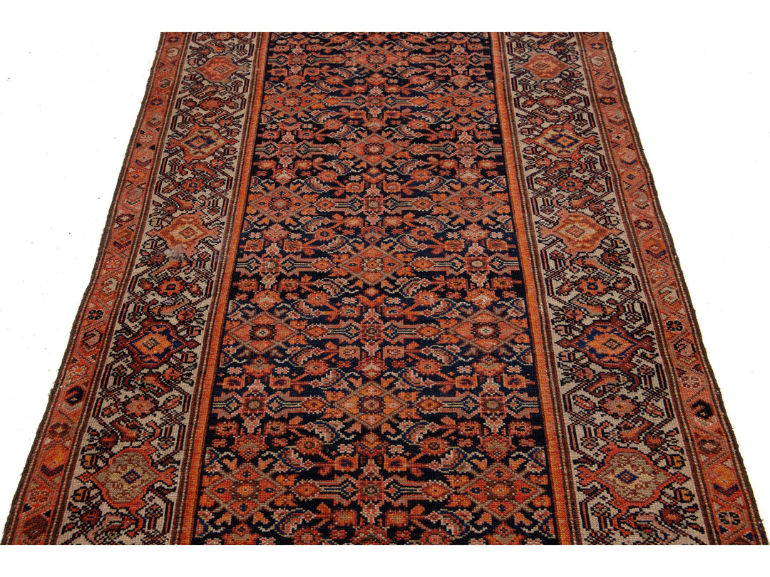 Antique Malayer Wool Runner 3 X 18
