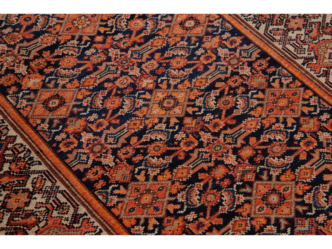 Antique Malayer Wool Runner 3 X 18