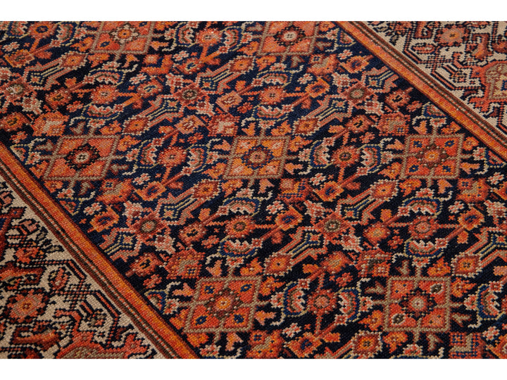 Antique Malayer Wool Runner 3 X 18