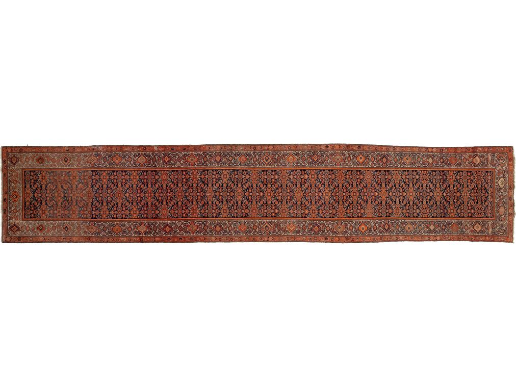 Antique Malayer Wool Runner 3 X 18
