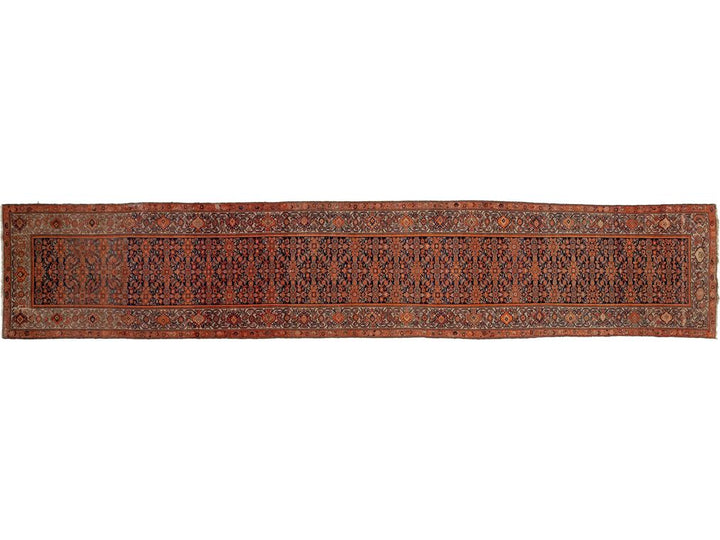 Antique Malayer Wool Runner 3 X 18