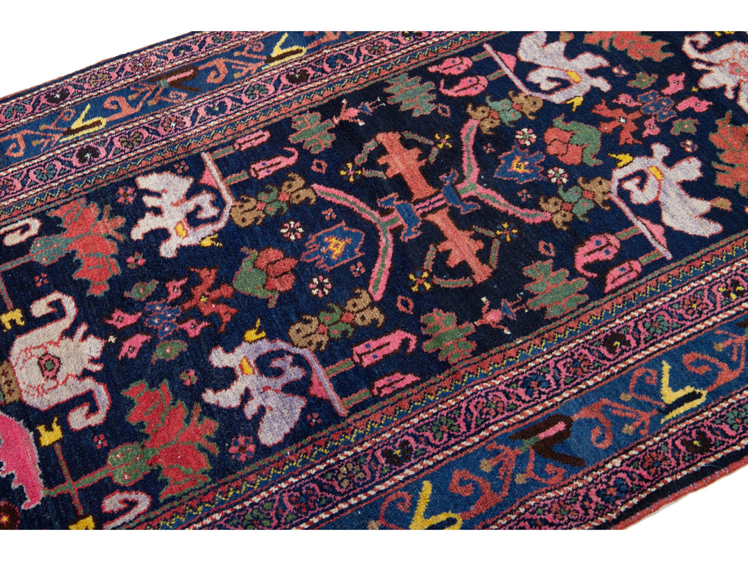 Antique Malayer Wool Runner 3 X 13