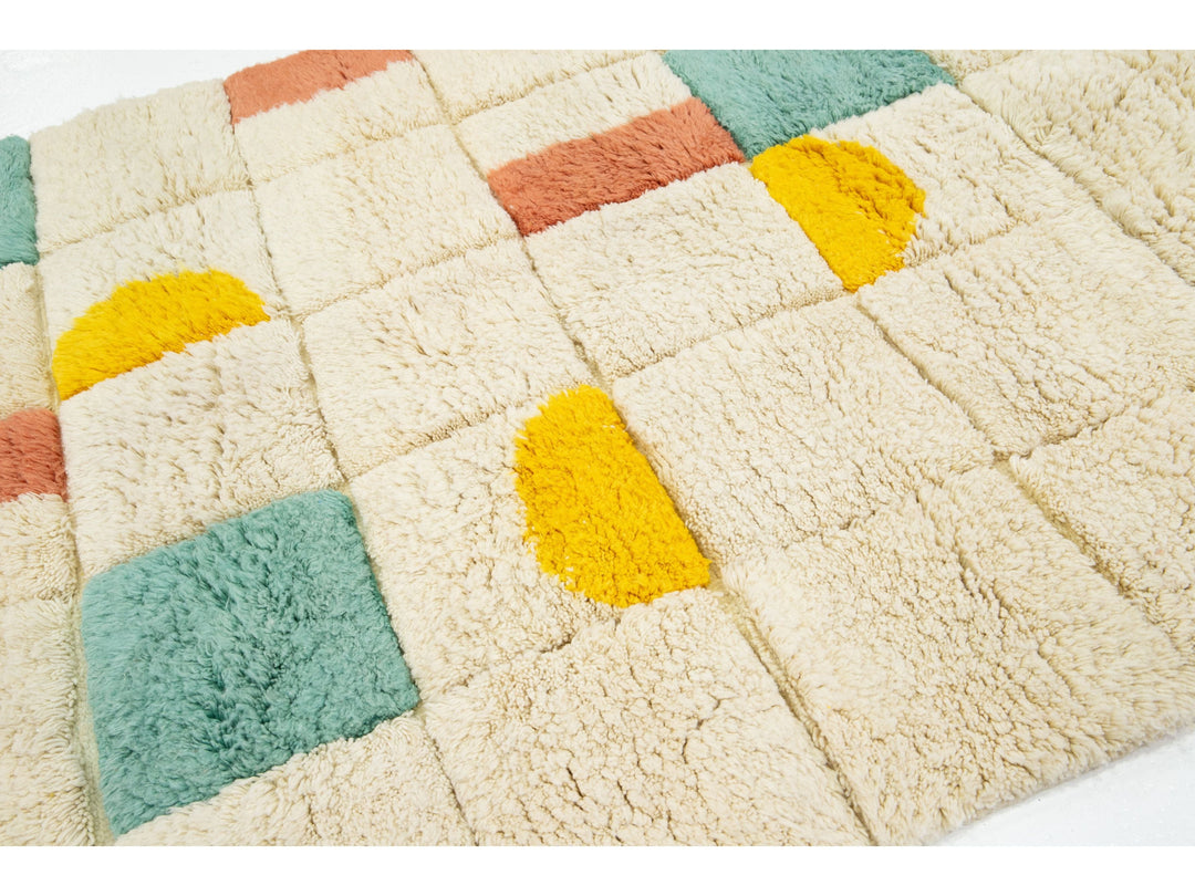 Modern Moroccan Wool Rug 5 X 6