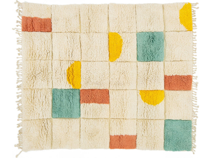 Modern Moroccan Wool Rug 5 X 6