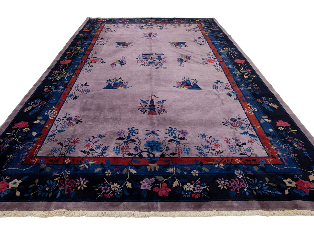 Antique Peking Chinese Wool Rug 9 X 15