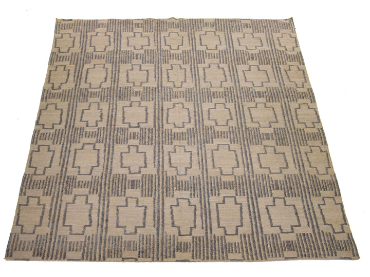 Modern Dhurrie Natural Jute Rug 13 X 15