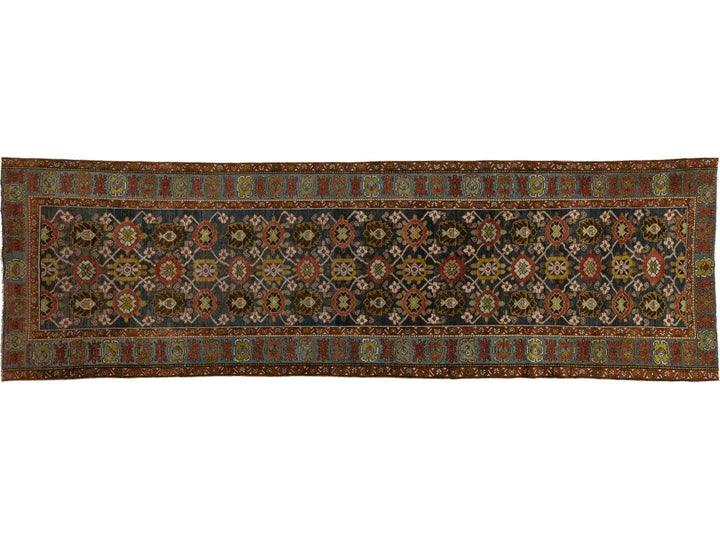 Antique Bidjar Wool Runner 4 X 12