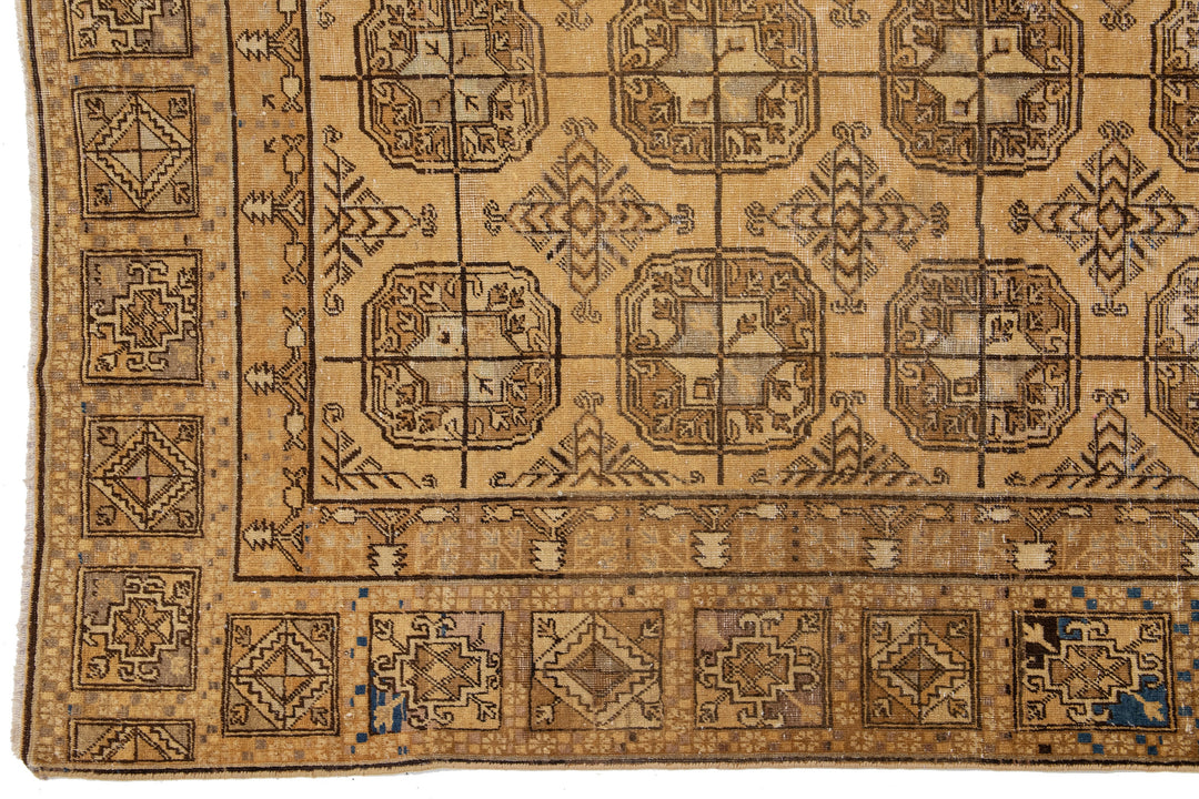 Antique Khotan Wool Rug 7 X 13