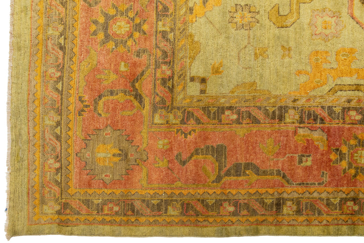 Vintage Turkish Oushak Wool Rug 10 X 14