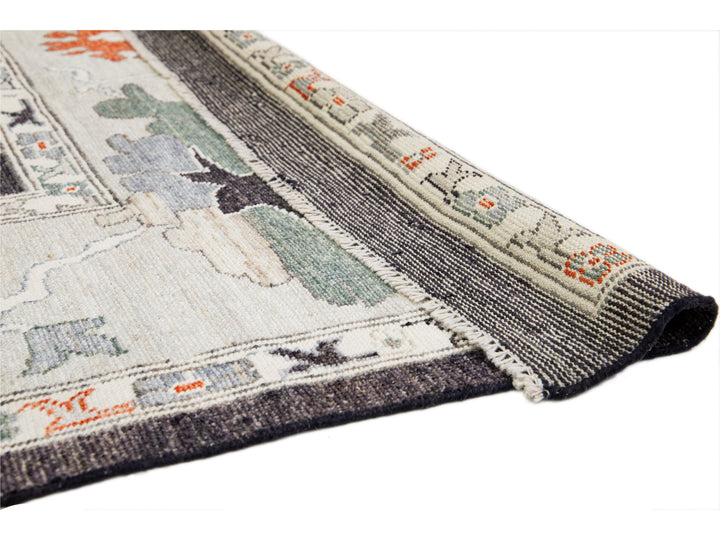 Modern Turkish Oushak Wool Rug 12 X 15