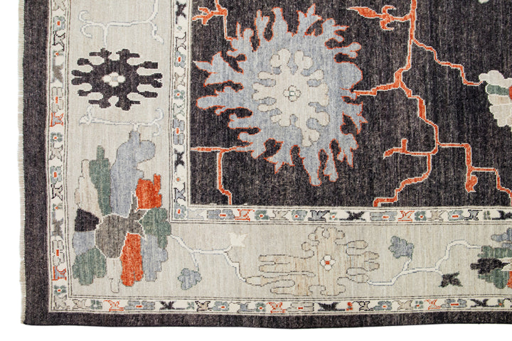 Modern Turkish Oushak Wool Rug 12 X 15