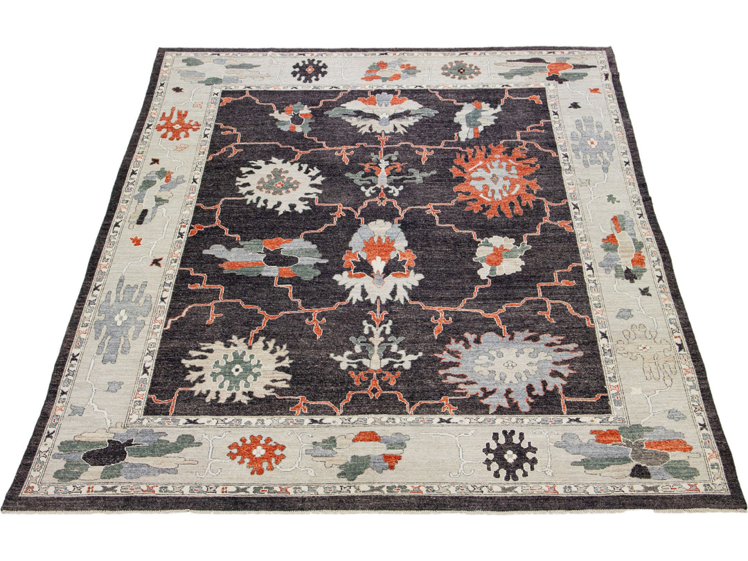 Modern Turkish Oushak Wool Rug 12 X 15