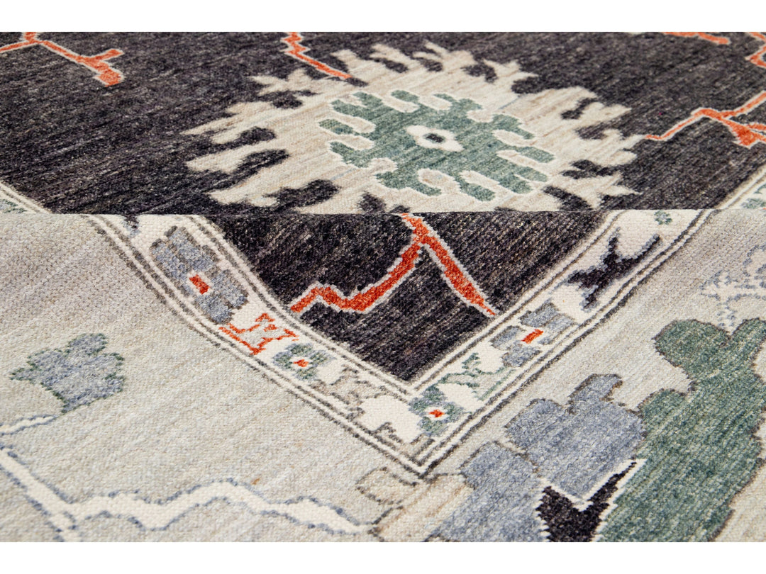Modern Turkish Oushak Wool Rug 12 X 15