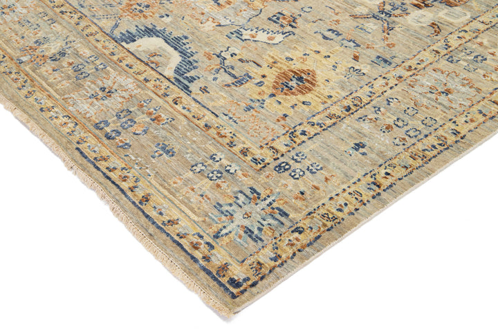 Modern Indian Wool and Silk Rug 8 X 10