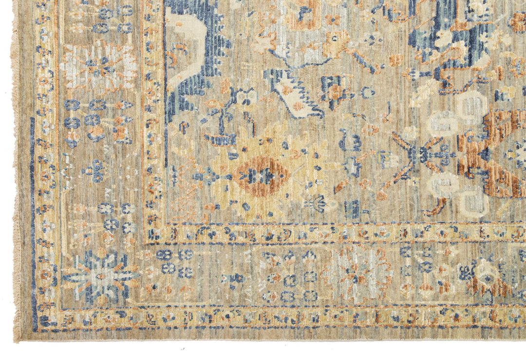 Modern Indian Wool and Silk Rug 8 X 10
