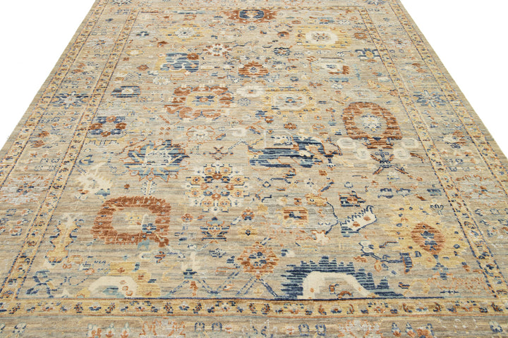 Modern Indian Wool and Silk Rug 8 X 10