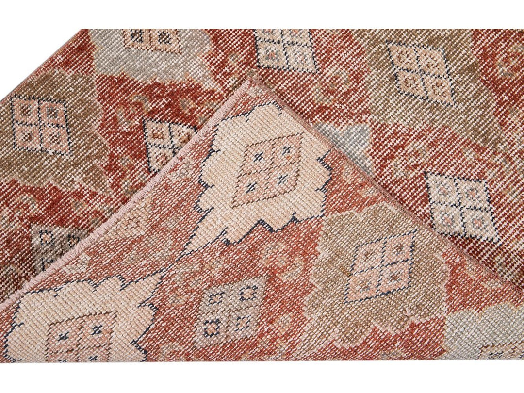 Vintage Turkish Scatter Wool Rug 3 X 5