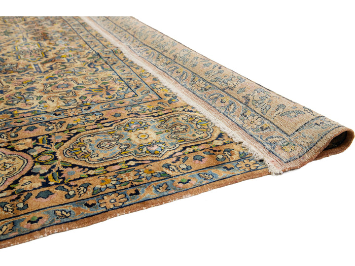 Antique Kerman Wool Rug 11 X 14