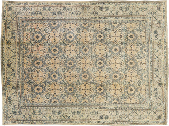 Antique Kashan Wool Rug 11 X 14