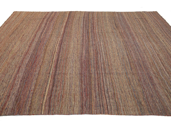 Modern Kilim Flatweave Wool Rug 8 X 10