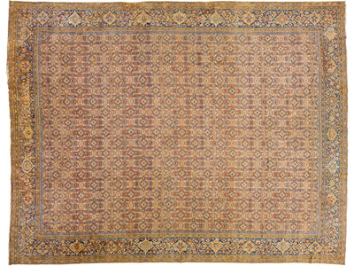 Antique Kerman Wool Rug  14 X 18