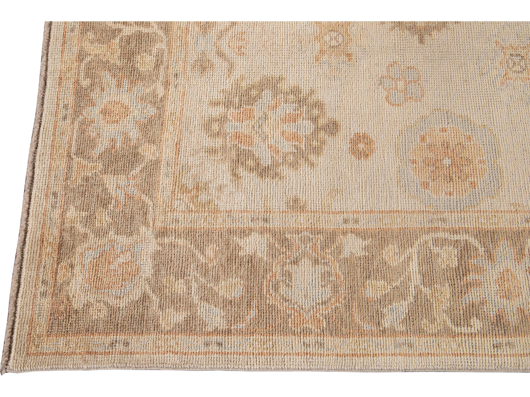 Modern Turkish Oushak Wool Rug 6 X 10
