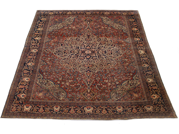 Antique Farahan Wool Rug 8 x 11