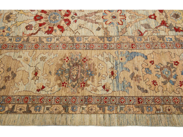 Modern Sultanabad Wool Rug 12 X 18