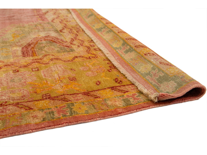 Antique Turkish Oushak Wool Rug 12 X 14