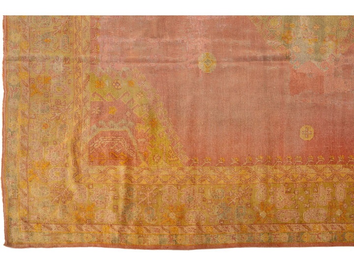 Antique Turkish Oushak Wool Rug 12 X 14